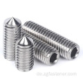 GB78 Edelstahl 304 Hexagon Socket Set Schrauben mit Kegelpunkt